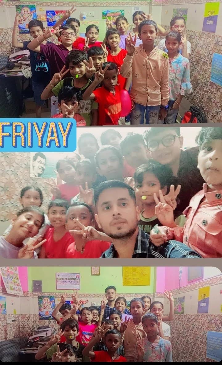 Young students learning